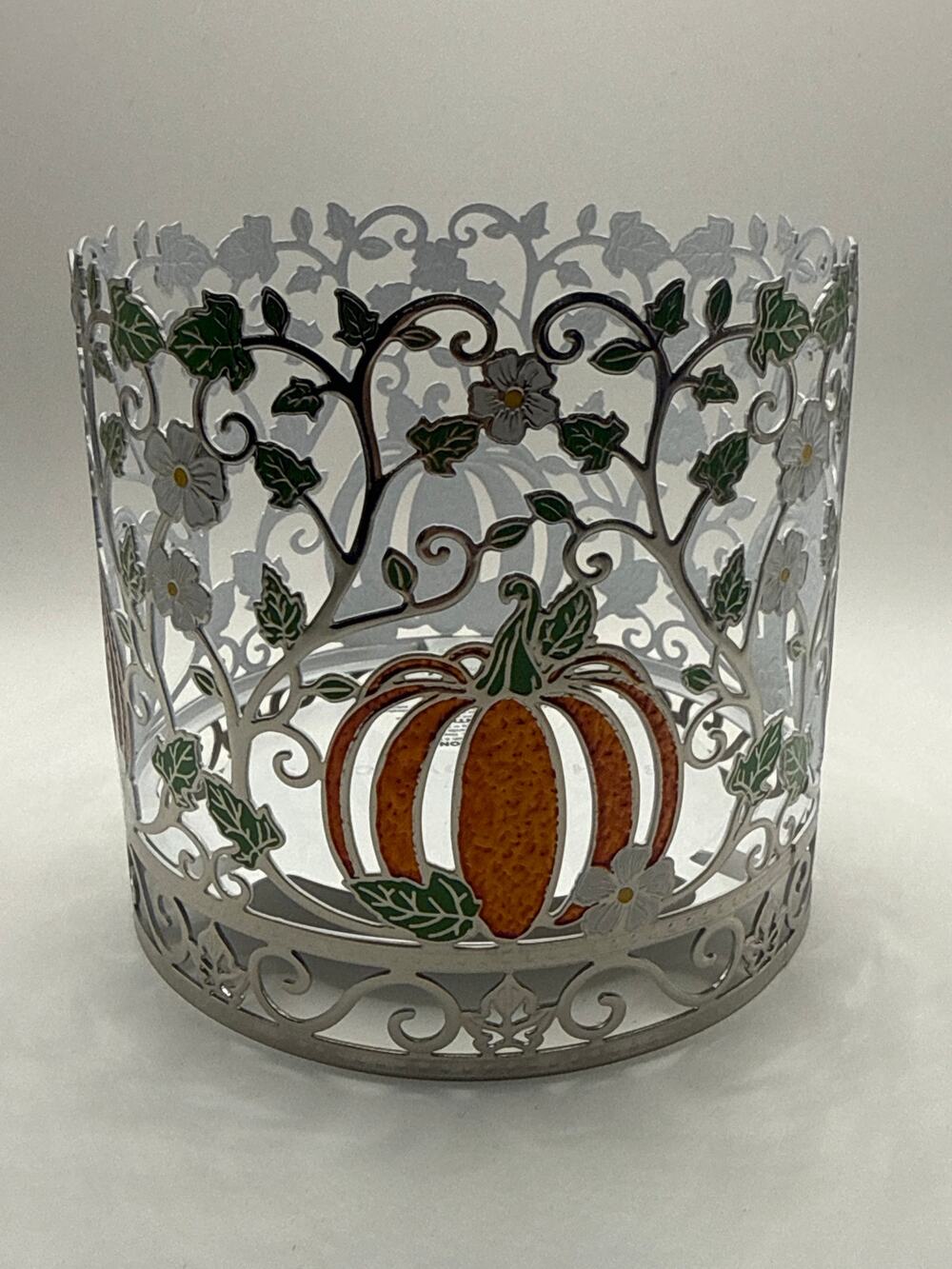 NEW Bath & Body Works “Pretty Pumpkin Sleeve” 3 Wick Candle Holder